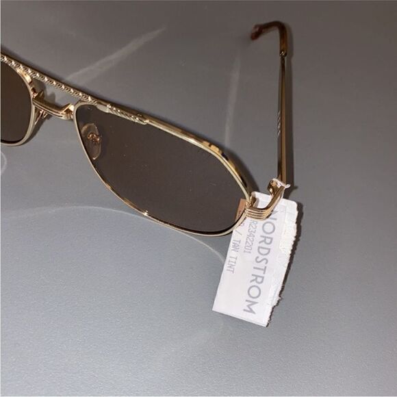Aire NWT Cosmos - Bright Gold Tan Tint Aviator Sunglasses - Picture 8 of 9